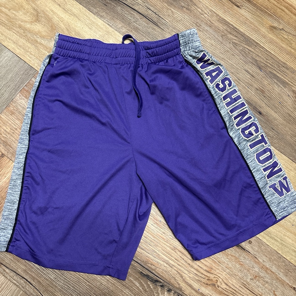 Washington Huskies Kids' Purple and Gray Shorts